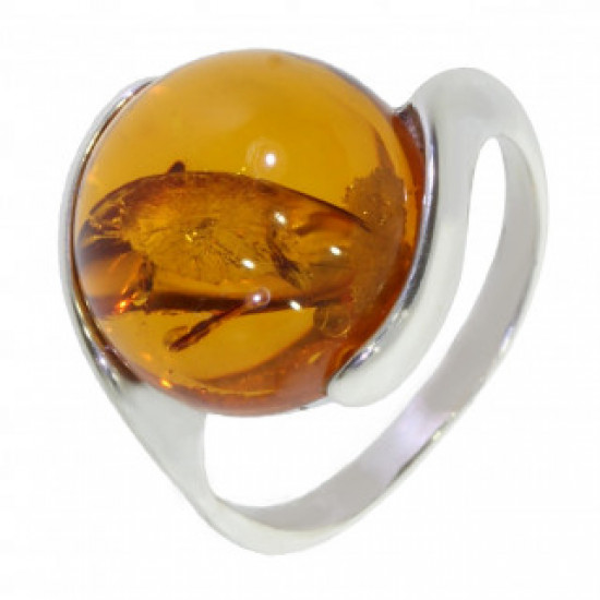 Ring 42-19 Sterling Silver Amber