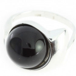 Ring 42-20 Sterling Silver Black Onyx