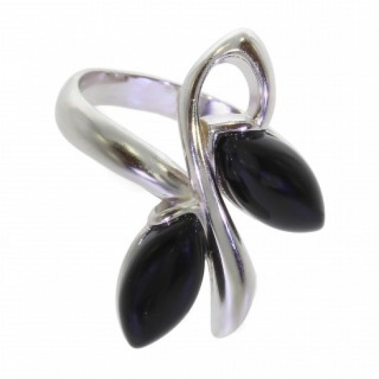 Ring 42-24 Sterling Silver Black Onyx