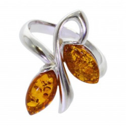 Ring 42-24 Sterling Silver Amber