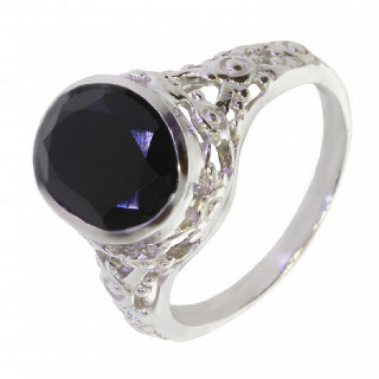 Ring 42-25 Sterling Silver Black Onyx