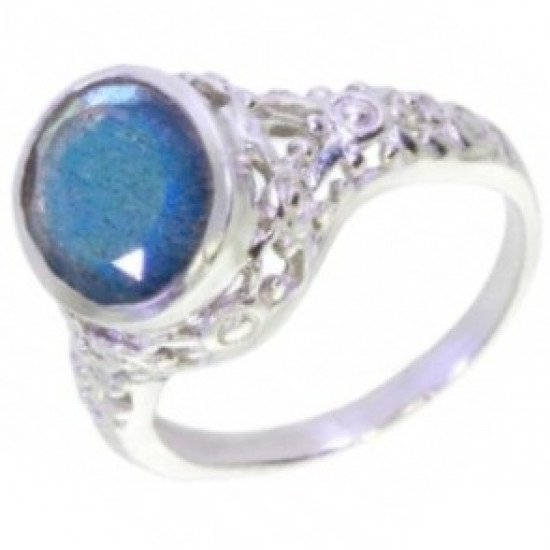 Ring 42-25 Sterling Silver Labradorite Ring 42-25 Sterling Silver Labradorite