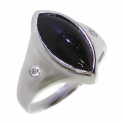Ring 42-26 Sterling Silver Black Onyx