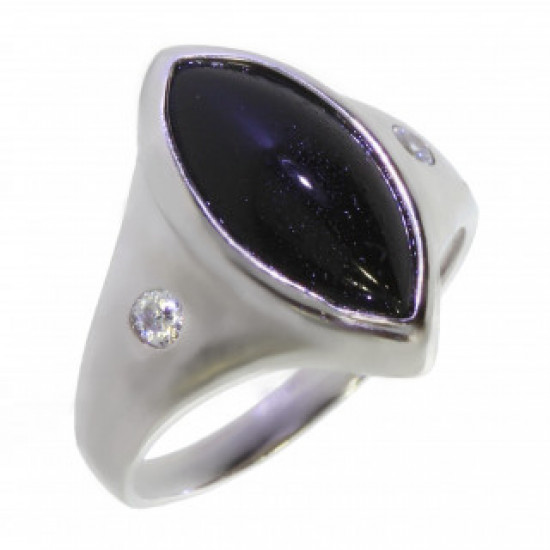Ring 42-26 Sterling Silver Black Onyx