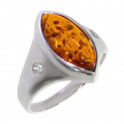 Ring 42-26 Sterling Silver Amber