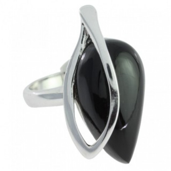 Ring 46-01 Sterling Silver Black Onyx