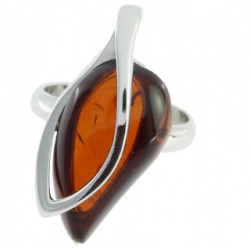 Ring 46-01 Sterling Silver Amber