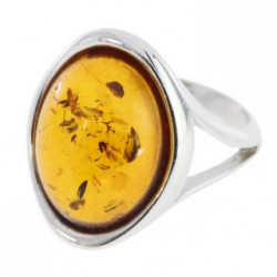 Ring 46-02 Sterling Silver Amber