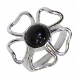 Ring 46-03 Sterling Silver Black Onyx