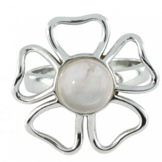 Ring 46-03 Sterling Silver Rose Quartz