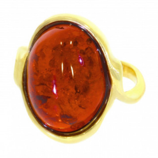 Ring 46-04 Sterling Silver Amber