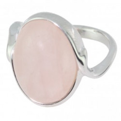 Ring 46-04 Sterling Silver Rose Quartz