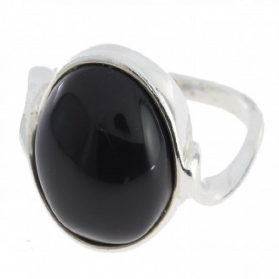 Ring 46-04 Sterling Silver Black Onyx