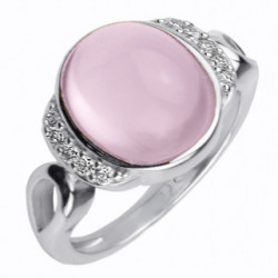 Ring 46-11 Sterling Silver Rose Quartz