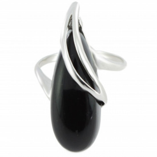 Ring 50-07 Sterling Silver Black Onyx 