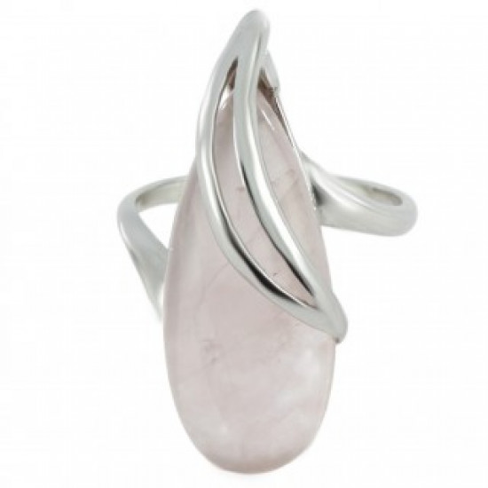 Ring 50-07 Sterling Silver Rose Quartz