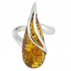 Ring 50-07 Sterling Silver Amber