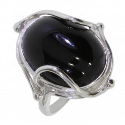 Ring 50-14 Sterling Silver Black Onyx
