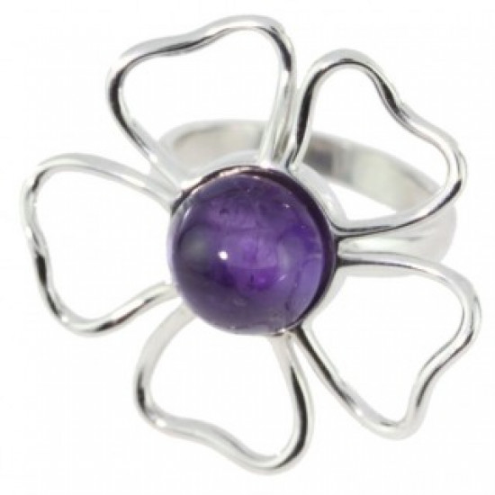 Ring 54-01 Sterling Silver Amethyst