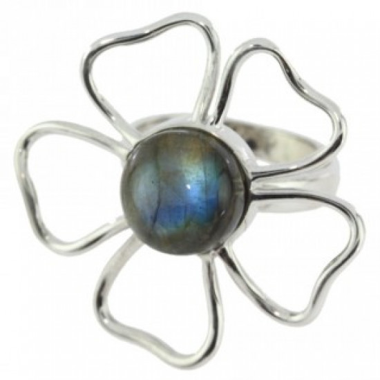 Ring 54-01 Sterling Silver Labradorite