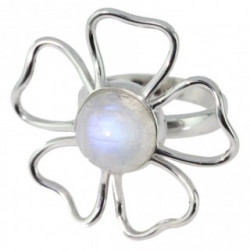 Ring 54-01 Sterling Silver Moonstone