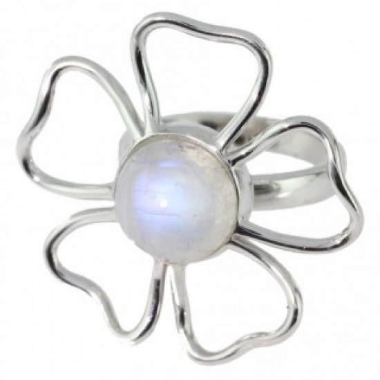 Ring 54-01 Sterling Silver Moonstone