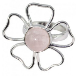 Ring 54-01 Sterling Silver Rose Quartz