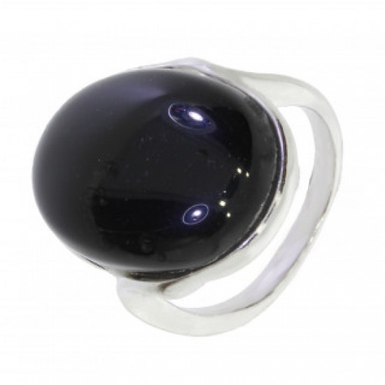 Ring 54-02 Sterling Silver Black Onyx