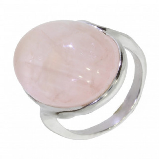 Ring 54-02 Sterling Silver Rose Quartz