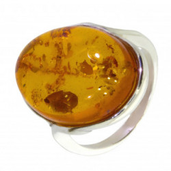 Ring 54-02 Sterling Silver Amber