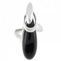 Ring 54-03 Sterling Silver Black Onyx