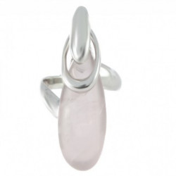 Ring 54-03 Sterling Silver Rose Quartz