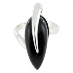 Ring 54-04 Sterling Silver Black Onyx