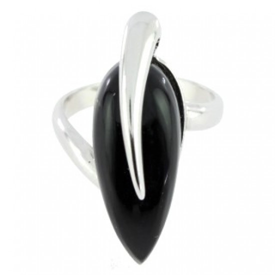 Ring 54-04 Sterling Silver Black Onyx