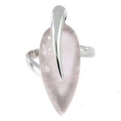 Ring 54-04 Sterling Silver Rose Quartz