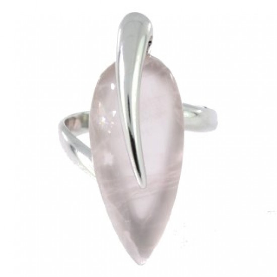 Ring 54-04 Sterling Silver Rose Quartz