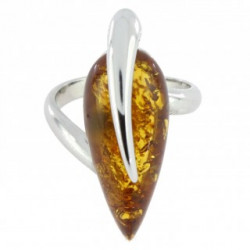 Ring 54-04 Sterling Silver Amber