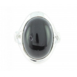 Ring 54-08 Sterling Silver Black Onyx