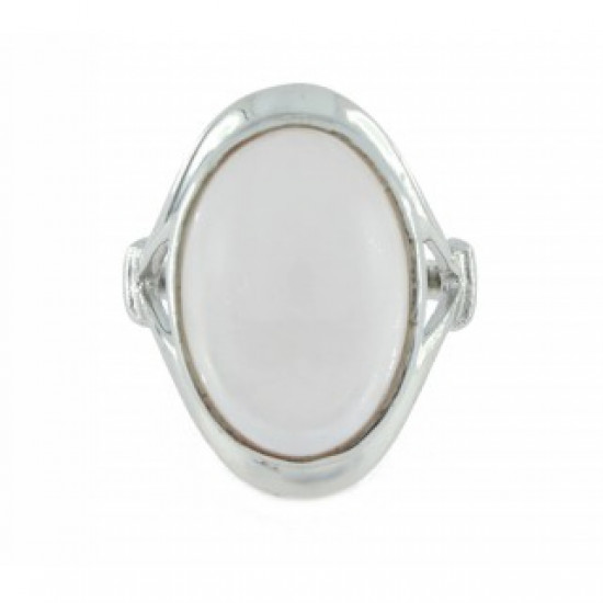 Ring 54-08 Sterling Silver Rose Quartz