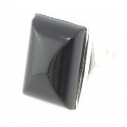 Ring 54-10 Sterling Silver Black Onyx