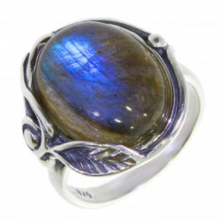 Ring 54-12 Sterling Silver Labradorite