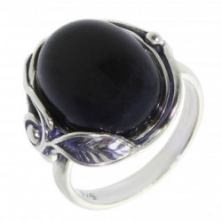 Ring 54-12 Sterling Silver Black Onyx