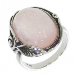 Ring 54-12 Sterling Silver Rose Quartz