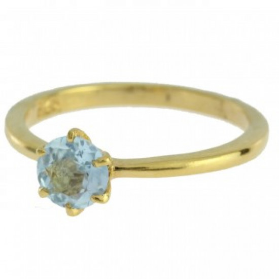 Ring M-02 Vermeil Blue Topaz