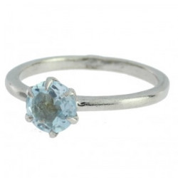 Ring M-02 Sterling Silver Blue Topaz