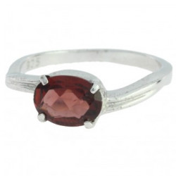 Ring M-06 Sterling Silver Garnet