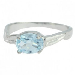 Ring M-06 Sterling Silver Blue Topaz