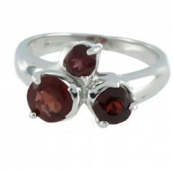 Ring M-09 Sterling Silver Garnet