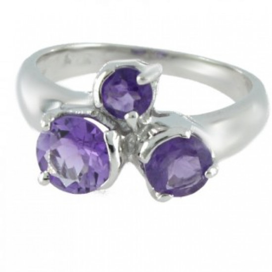 Ring M-09 Sterling Silver Amethyst Ring M-09 Sterling Silver Amethyst