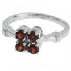 Ring M-10 Sterling Silver Garnet